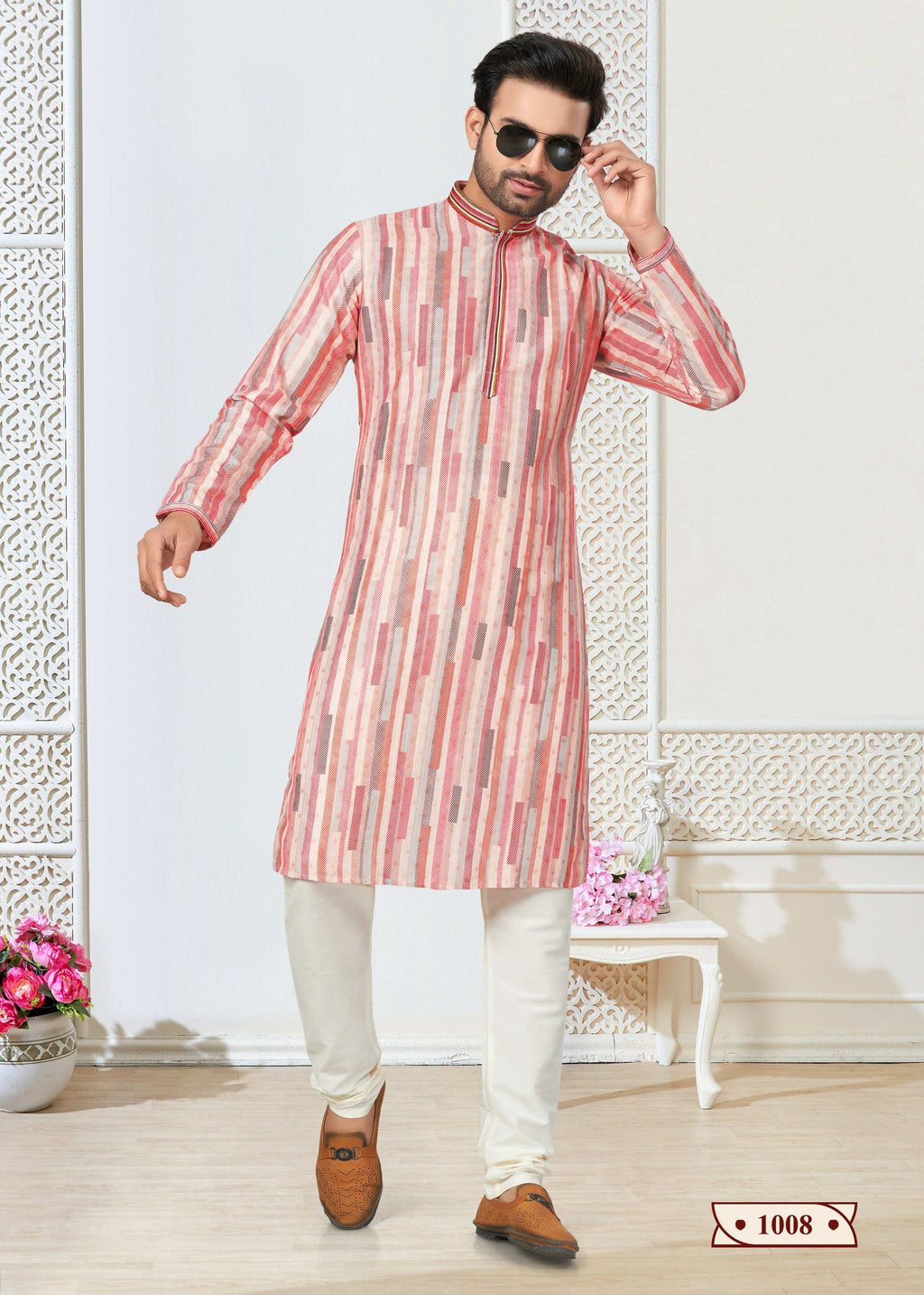Joban Fashion Men's multicolor Cotton printed Kurta Pyjama set | Grocsy