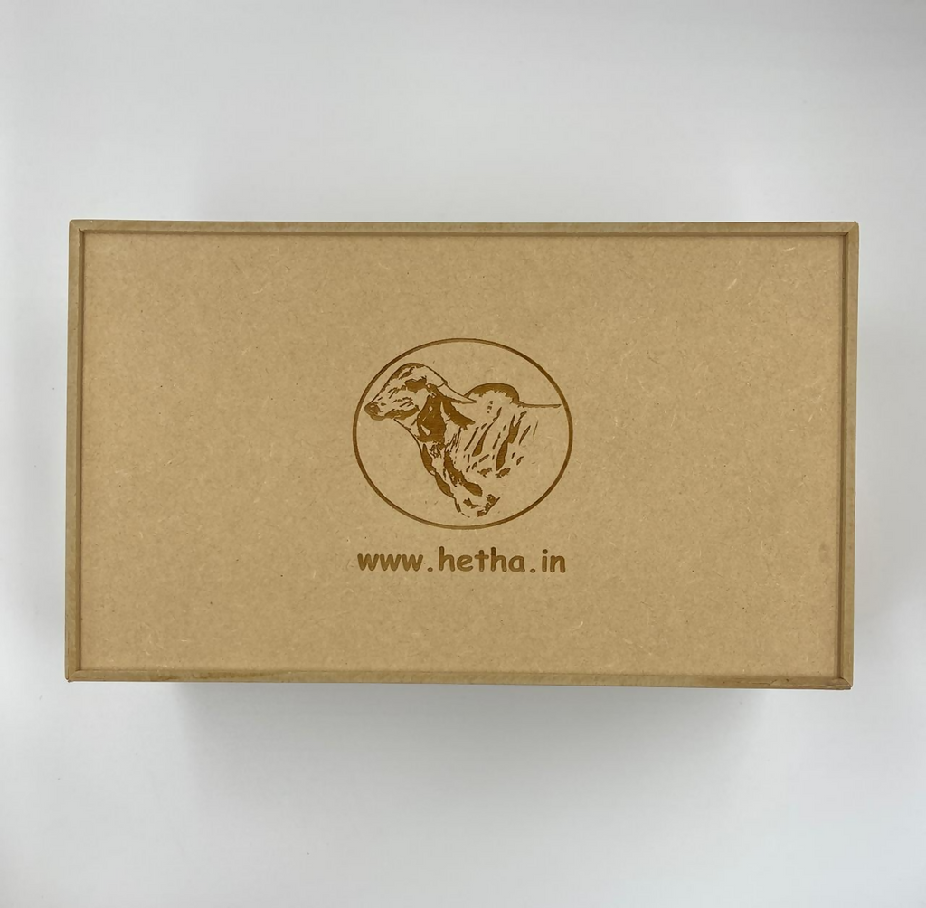 Hetha Gift Box with Desi Cow A2 Cultured Bilona Ghee, Chyawanprash, Honey & Lip Balm | Grocsy