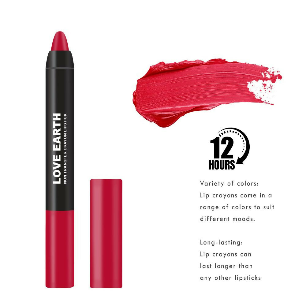 Love Earth Non Transfer Crayon Lipstick-Firewood | Grocsy