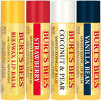 Burt's Bees Natural Moisturizing Lip Balms (Original Beeswax, Strawberry, Coconut & Pear, Vanilla Bean) | Grocsy