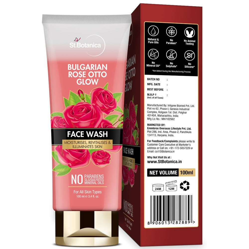St.Botanica Bulgarian Rose Otto Glow Face Wash | Grocsy