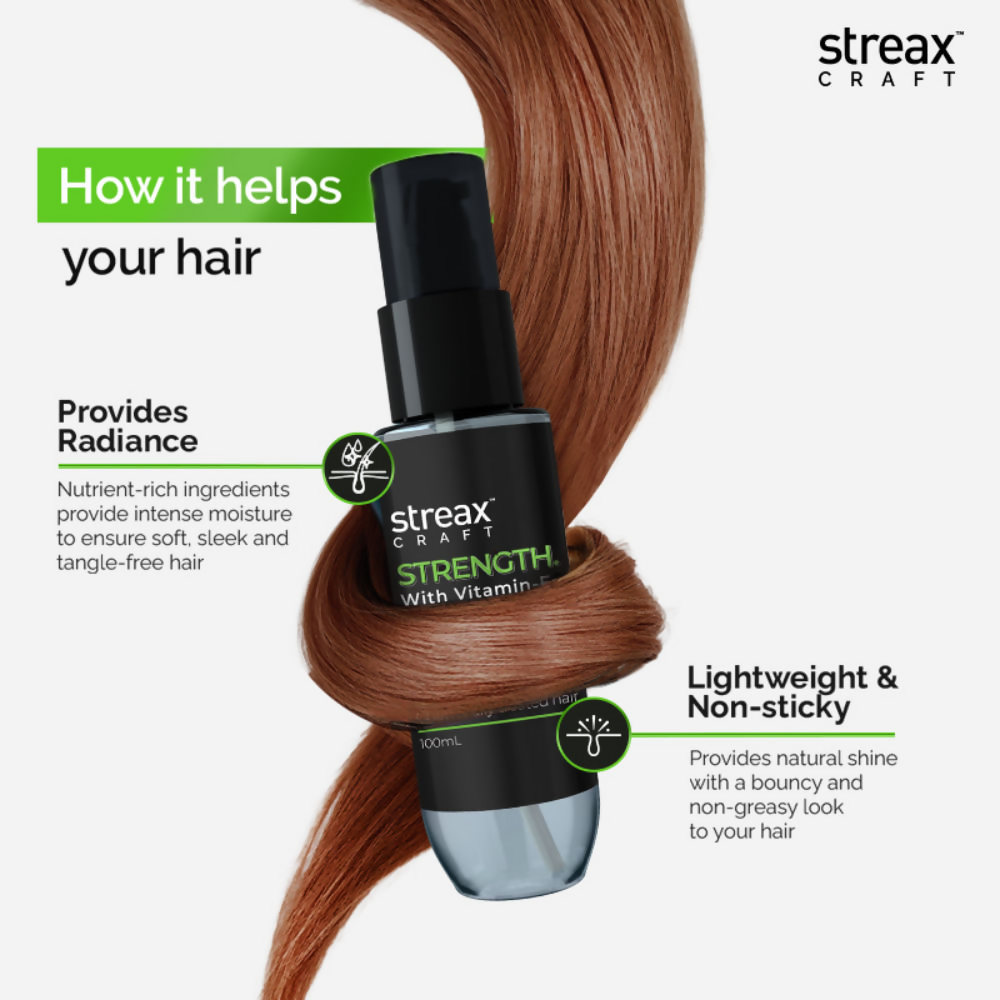 Streax Craft Strength Hair Serum For Chemically Treated Hair Strength With Vitamin-E | Grocsy