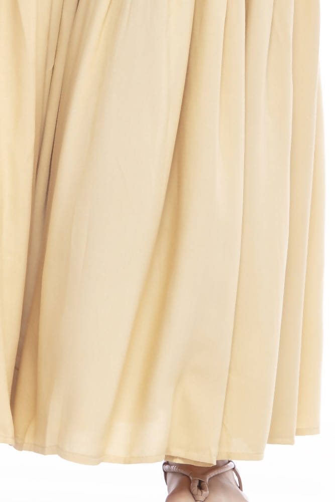 Mominos Fashion Reyon Cotton Golden Palazzo For Girls | Grocsy