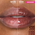 Huda Beauty Icy Nude Faux Filler Lip Gloss - She Fire | Grocsy