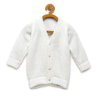 Chutput Kids Cute White Coloured Solid Pullover Sweater | Grocsy
