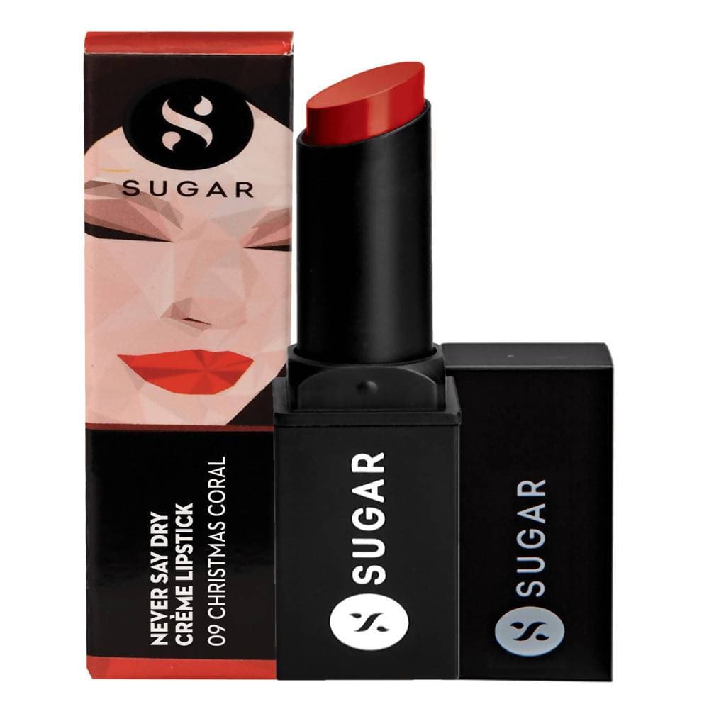 Sugar Never Say Dry Creme Lipstick - Christmas Coral (Deep Coral) | Grocsy