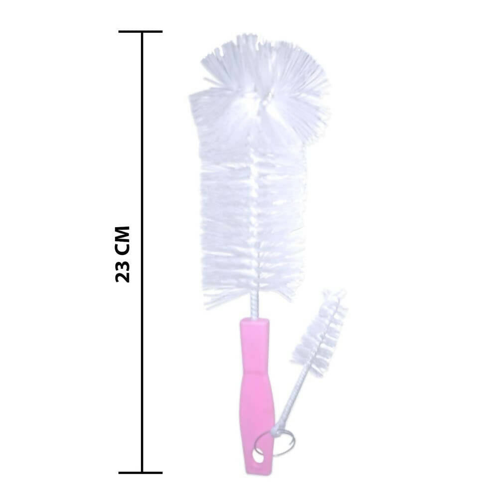 Goodmunchkins Stainless Steel Feeding Bottle with Bottle Cleaning Brush/Chakku/Anti Colic Silicone Nipple Combo-(150ml,Pink) | Grocsy
