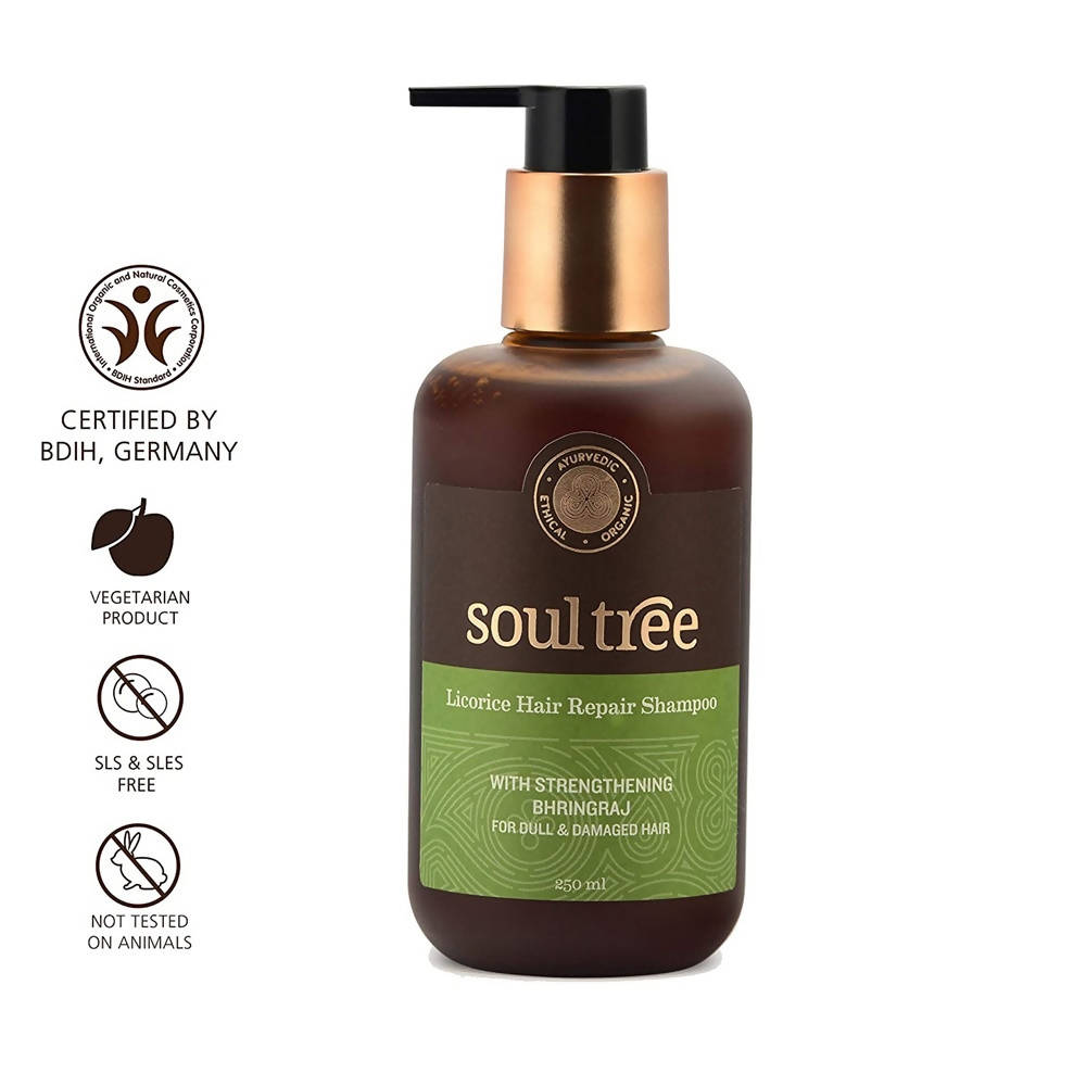 Soultree Licorice Hair Repair Shampoo With Strengthening Bhringraj | Grocsy