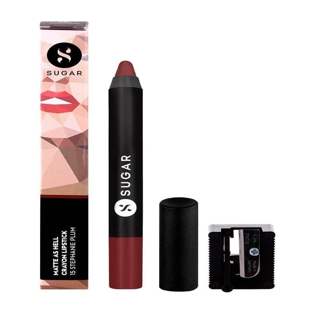 Sugar Matte As Hell Crayon Lipstick - Stephanie Plum (Plum Mauve) | Grocsy