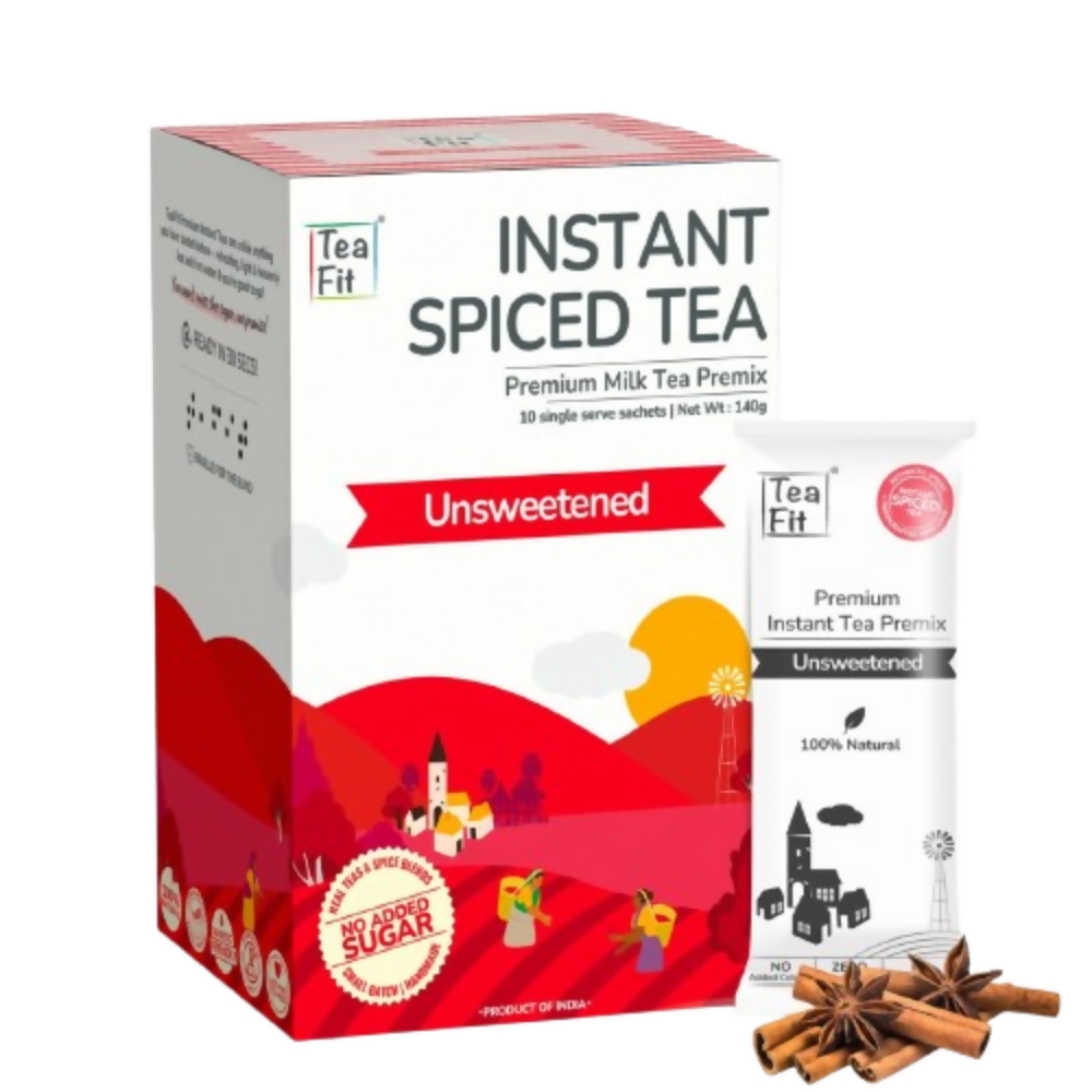 TeaFit Premium Zero Sugar Instant Tea Premix - Masala & Ginger | Grocsy