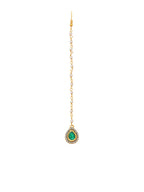 Ruby Raang Green Tear Drop Green Kundan Maang Tikka | Grocsy