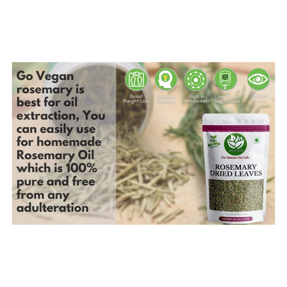 Go Vegan Rosemary Dried Leaves For Hair Growth | Grocsy