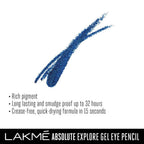 Lakme Absolute Explore Eye Pencil - Darling Blue | Grocsy