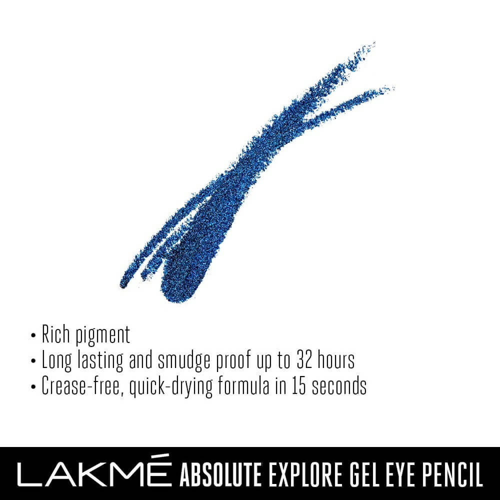Lakme Absolute Explore Eye Pencil - Darling Blue | Grocsy