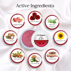 LA Organo Rose Lip Balm For Dry Chapped Lips | Grocsy