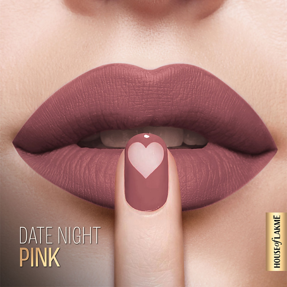 Lakme Xtraordin-Airy Velvet Matte Lip Mousse - Date Night Pink | Grocsy