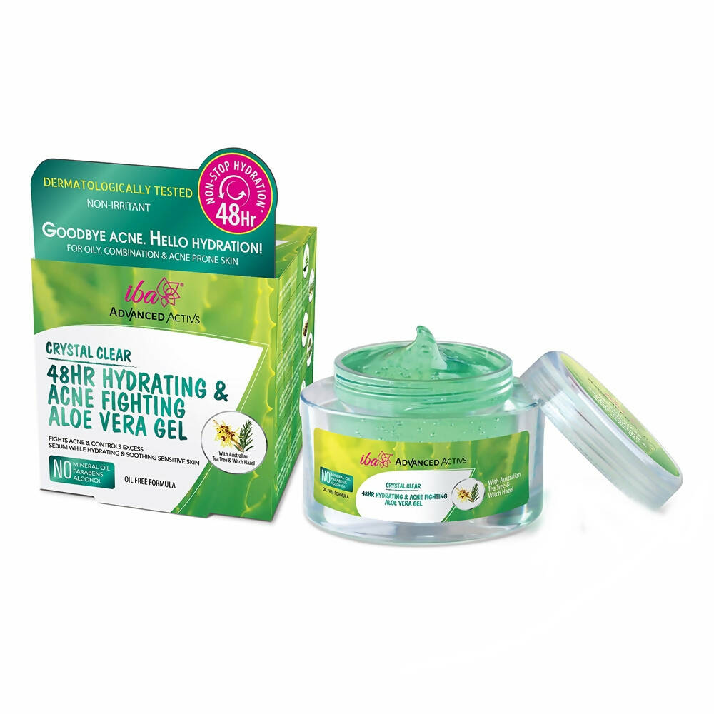 Iba Crystal Clear 48 HR Hydrating and Acne Fighting Aloe Vera Gel | Grocsy