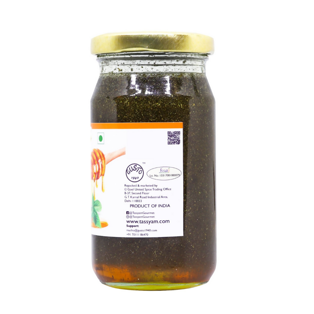 Tassyam Organics Wild Honey with Natural Dried Tulsi | Grocsy