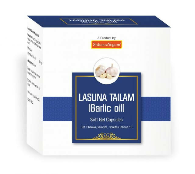 Sahasrayogam Lasuna Tailam (Garlic Oil) Capsules | Grocsy