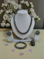 Inhanns Rangshine 4-In-1 Crystal Glam Set - Handmade - Silver | Grocsy