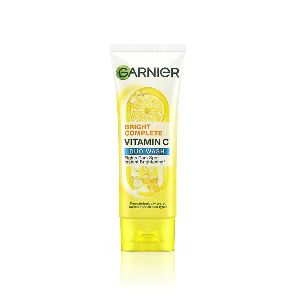 Garnier Bright Complete Brightening Duo Action Face Wash | Grocsy