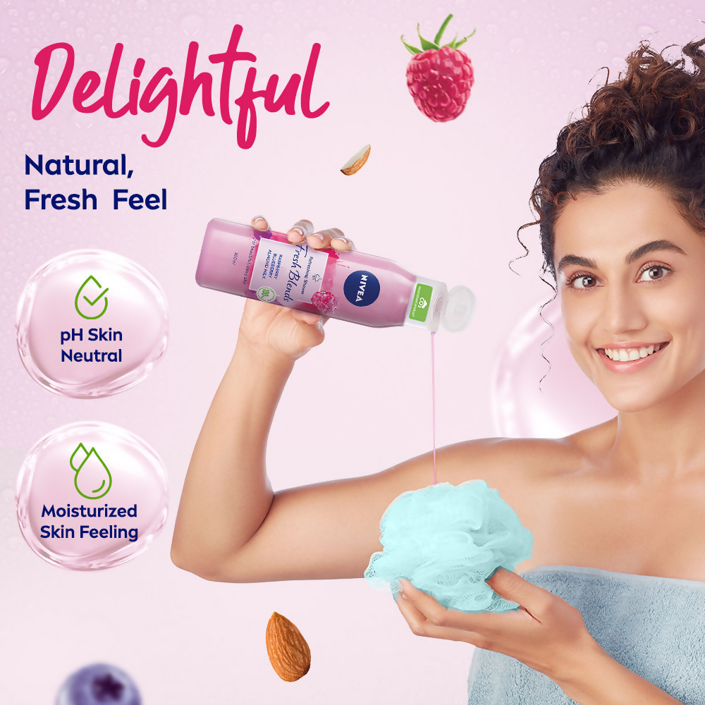 Nivea Fresh Blends Raspberry Body Wash | Grocsy