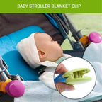 Safe-O-Kid Baby Stroller Clip, Glossy Blanket Clip Stroller, Pram/Buggy Accessories For Baby, Blue | Grocsy
