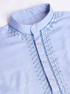 Vastranavya Exclusive Festival Wear Viscose Mirror Work on Self Weaving Kurta Only | Grocsy