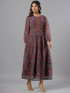 Juniper Women Multi Coloured Chiffon Printed Maxi Dress | Grocsy