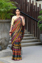 Beatitude Multicolor Tissue Silk Saree | Grocsy