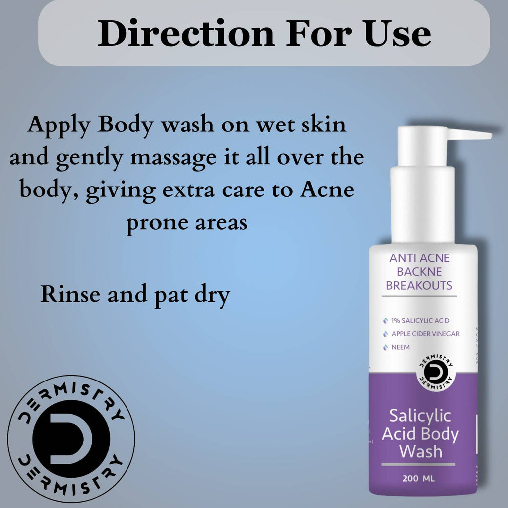 Dermistry Salicylic Acid Body Wash & Face Serum | Grocsy