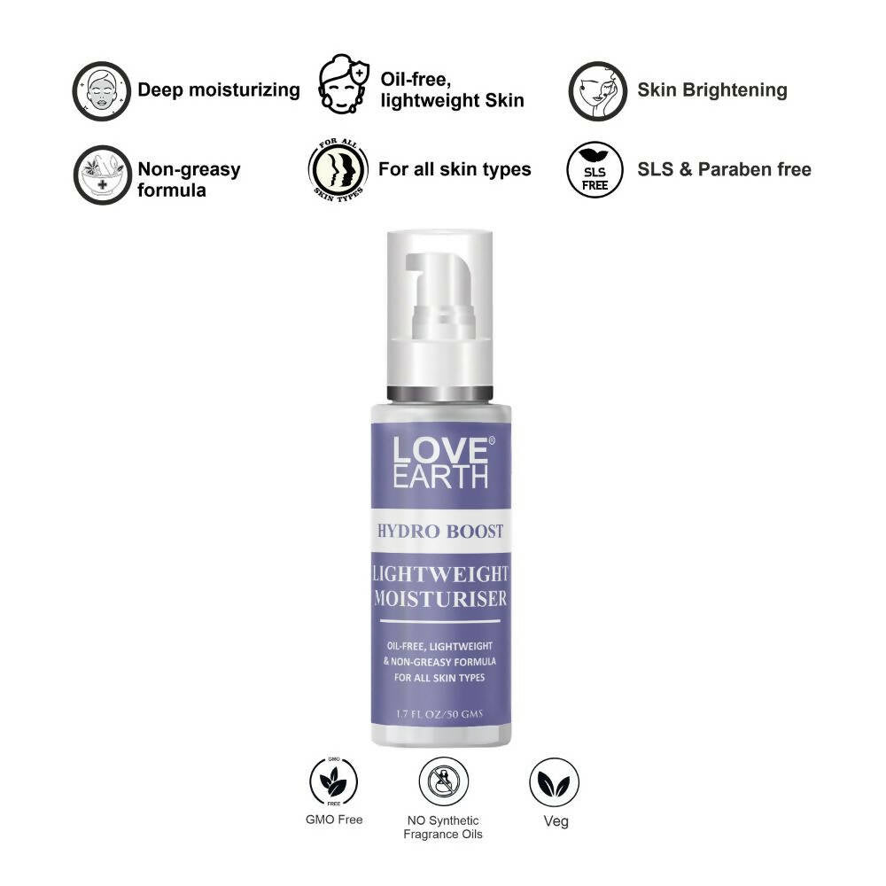 Love Earth Hydro Boost Light Weight Moisturizer | Grocsy