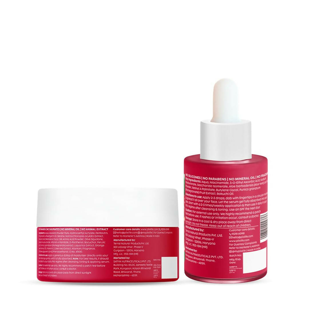 PLIX The Plant Fix 0.6% Retinol Face Serum and 1.20% Retinol Night Cream with Bakuchi Oil | Grocsy