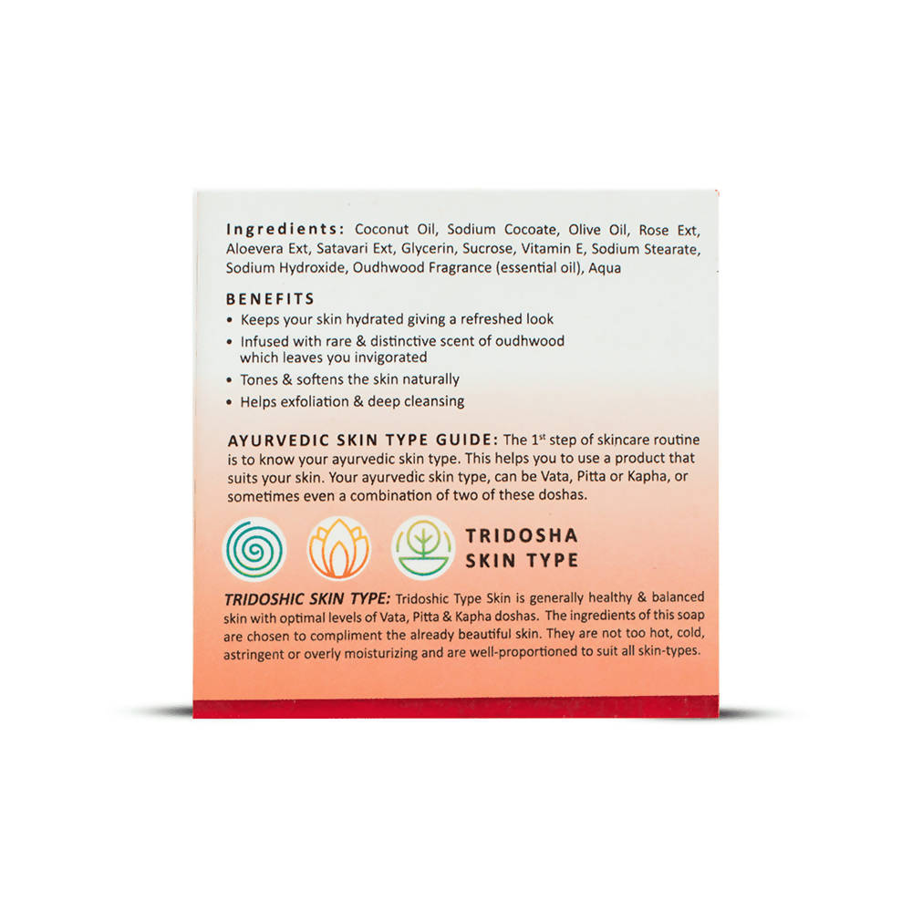Kerala Ayurveda Natural Handmade Oudh Wood & Rose Soap | Grocsy