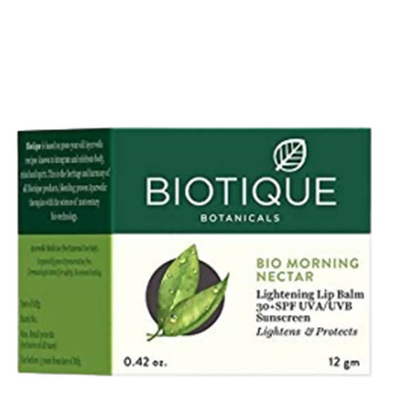 Biotique Bio Morning Nectar Lightning Lip Balm SPF 30 | Grocsy
