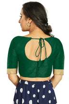 Aastha Fashion Women's Green Art Silk Designer Traditional Readymade Blouse | Grocsy