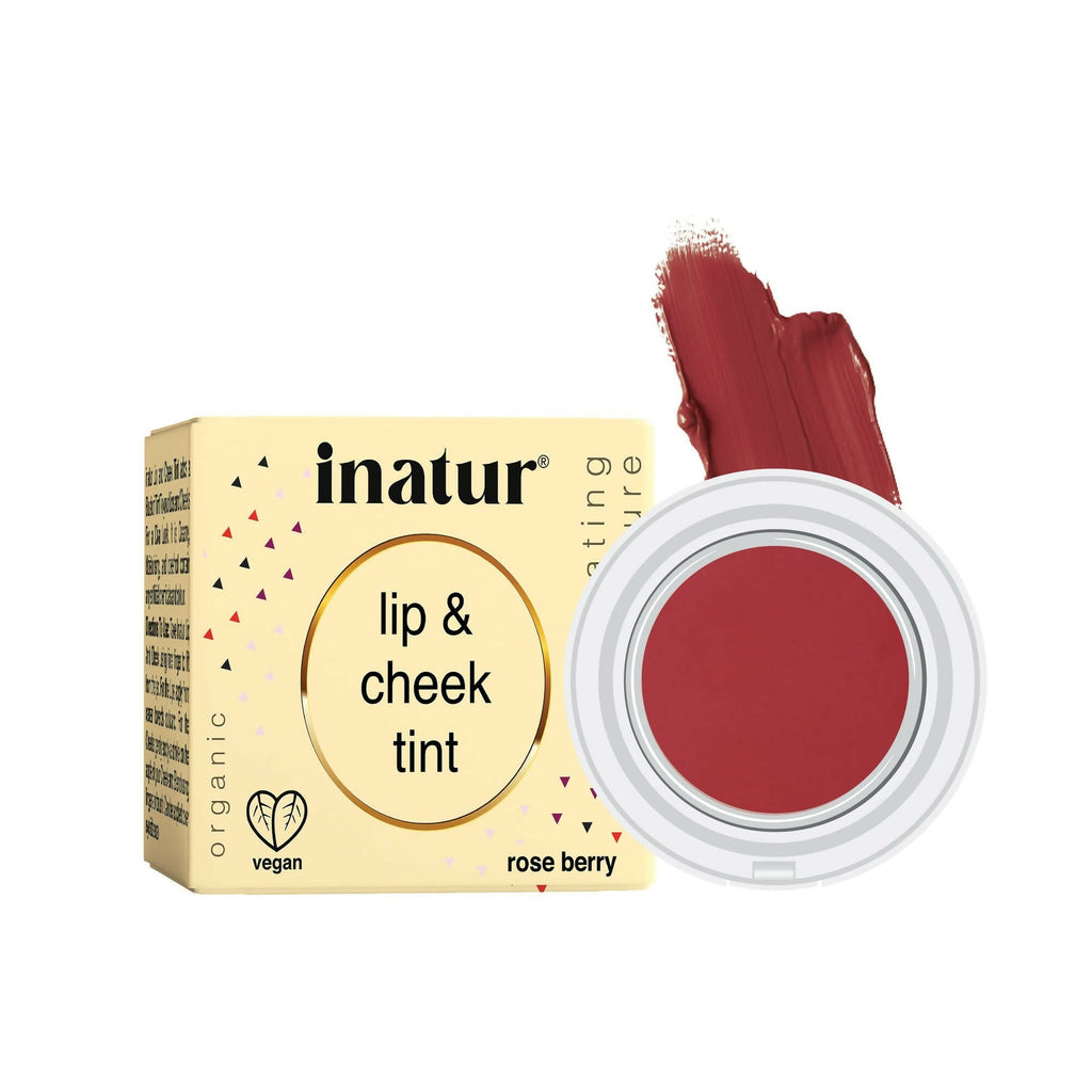 Inatur Lip and Cheek Tint Rose Berry | Grocsy