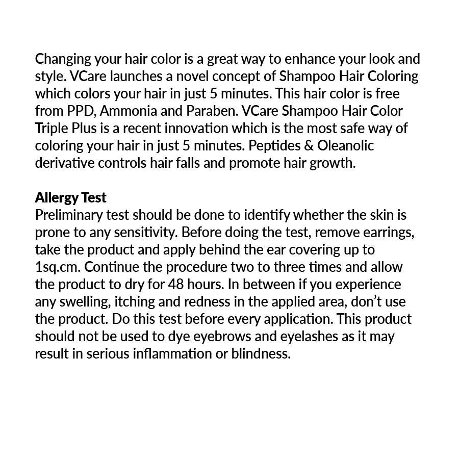 VCare Shampoo Hair Colour Triple Plus - Deep Brown | Grocsy