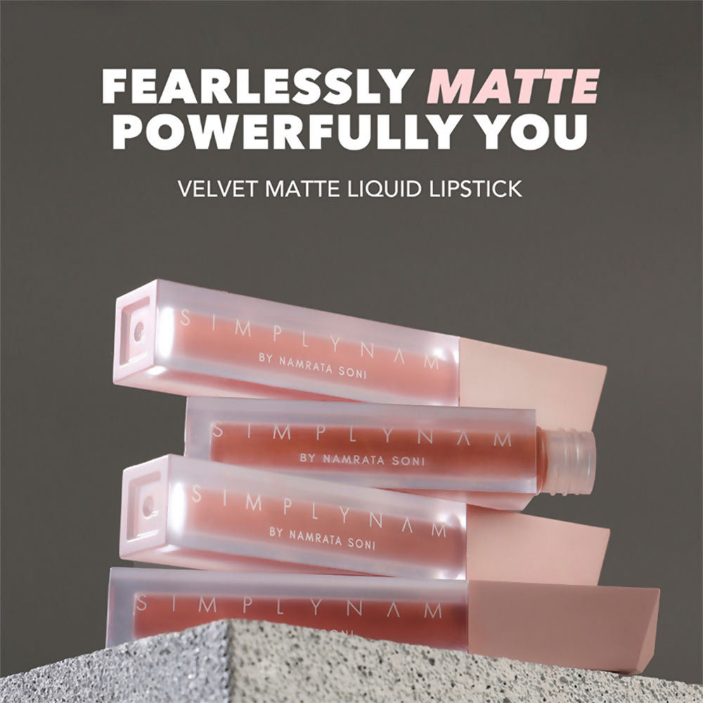 Simply Nam Velvet Matte Liquid Lipstick - Priya Peach Pink | Grocsy