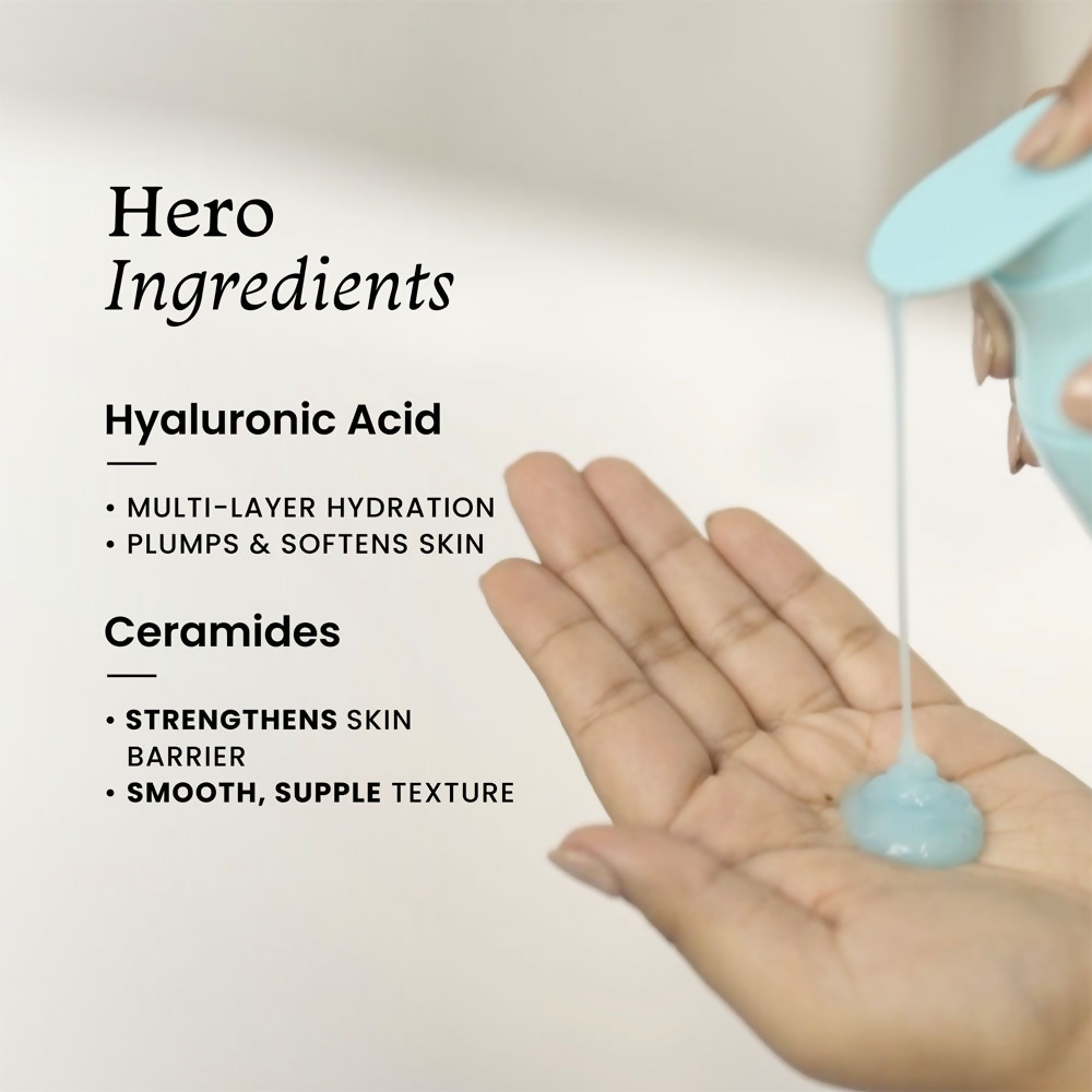 Foxtale Hydrating Body Wash With Hyaluronic Acid & Ceramides Locks In Moisture Reduces Body Odour | Grocsy