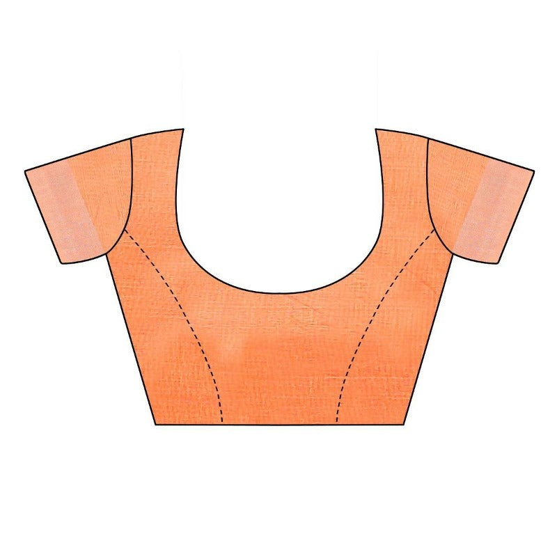 Vamika Orange Chanderi Designer Saree (DIYA ORANGE) | Grocsy