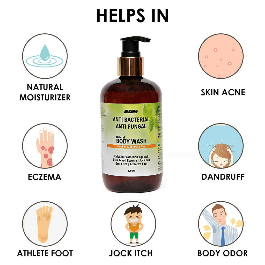 MENSOME Natural Anti Bacterial & Anti Fungal Body Wash Gel | Grocsy