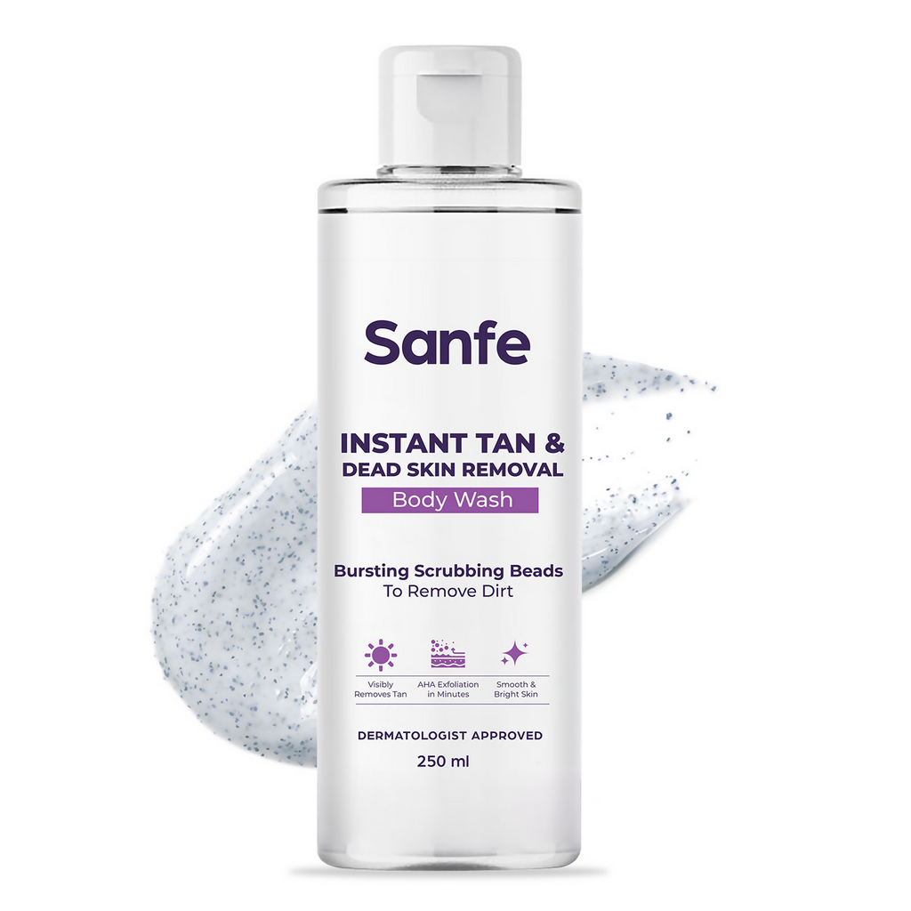 Sanfe Instant Tan & Dead Skin Removal Exfoliating Body Wash | Grocsy