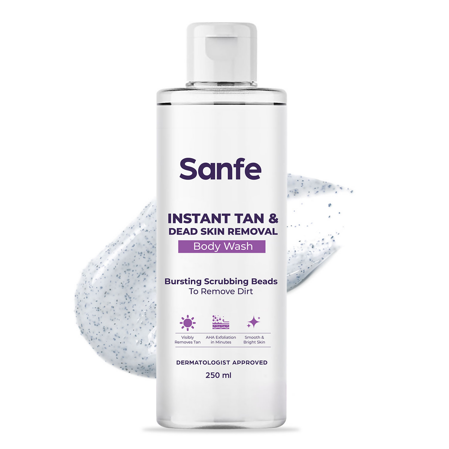 Sanfe Instant Tan & Dead Skin Removal Exfoliating Body Wash | Grocsy