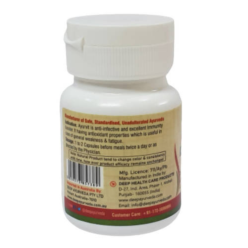 Deep Ayurveda Ayurvit 500mg Veg Capsules | Grocsy