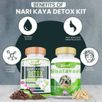 Divya Shree Nari Kaya Detox Capsule and Shatavari Capsule Combo | Grocsy