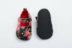 Tiny Bugs Girls Flowral Print Infants Booties - Black | Grocsy
