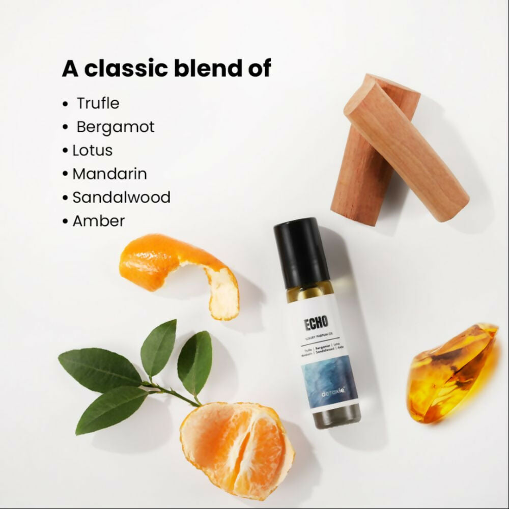 Detoxie Echo - Luxury Parfum Oil (Attar) Non-Alcoholic | Grocsy