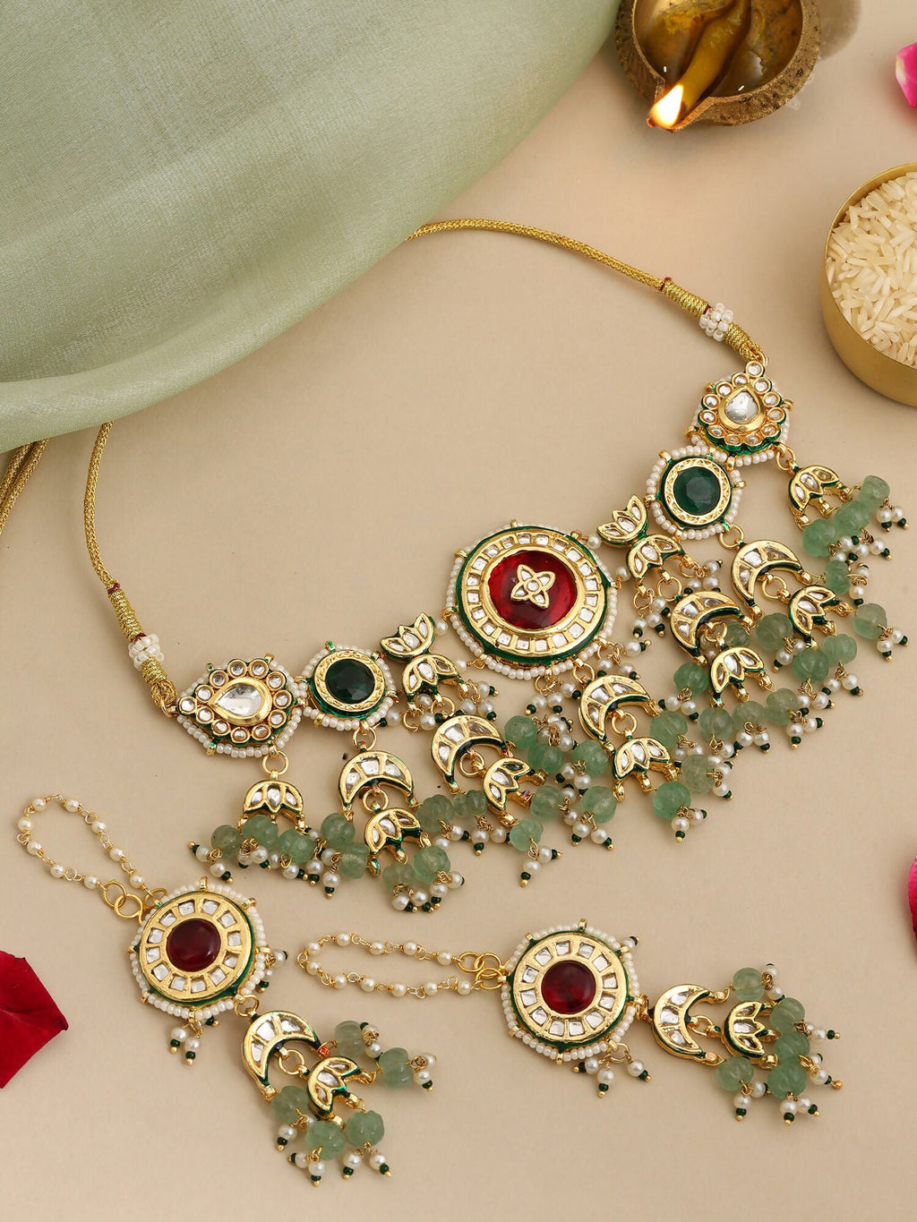 Ruby Raang Royal Choker Set | Grocsy