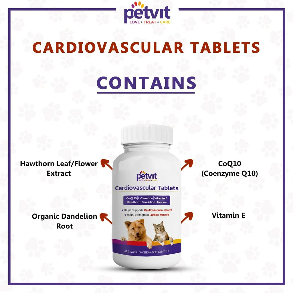 Petvit Cardiovascular Dog Supplement Tablets | Grocsy